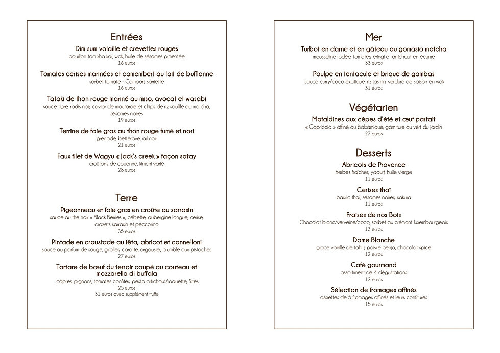 sky bar and kitchen menu